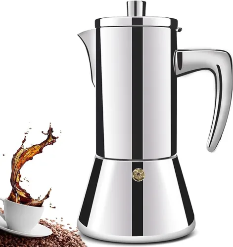 Vista 11 de 4 tazas de acero inoxidable 304 espesado Moka Pot Estufa Espresso Maker Cafeteras Italiano Percolador Espress Maker Capaz Greca Mocha cafetera