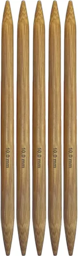 Vista 15 de Mdoker Agujas de tejer de bambú de doble punta de bambú carbonizado 7.9 pulgadas (7.9 in) de longitud para proyectos de hilo de tejer creativos