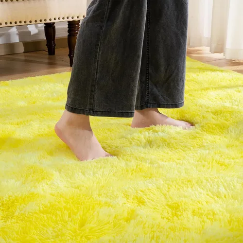 Vista 63 de Softlife Alfombra naranja para dormitorio, alfombra de felpa esponjosa para sala de estar para niñas, alfombra lanuda para niños, alfombra suave