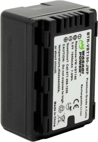 Vista 4 de Wasabi Power Batería (paquete de 2) y cargador para Panasonic VW-VBT190