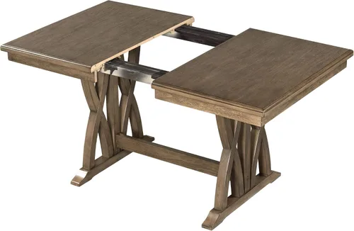 Vista 9 de Mid-Century - Juego de mesa de comedor de 7 piezas con mesa extensible y 6 sillas ergonómicas acolchadas, juego de comedor para 6, mesa de comedor