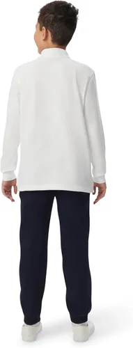 Vista 7 de French Toast Camisa de uniforme escolar de piqué con manga larga para niños y niñas, Azul marino