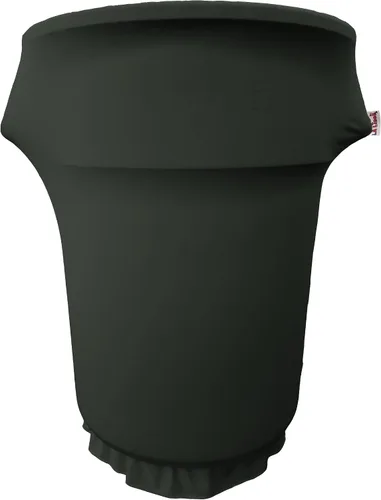 Vista 28 de LA Linen Funda elástica de elastano ajustable para cubo de basura Slim Jim de 23 galones, cubierta de contenedor de residuos, decoración de patio
