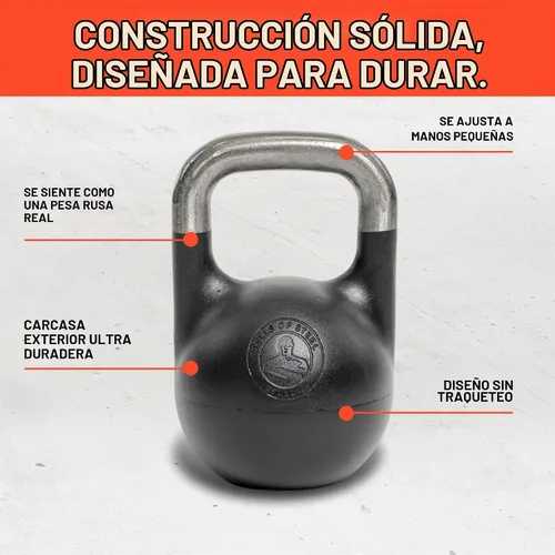 Vista 5 de Juego de pesas rusas ajustables [campanas de acero] Juego de pesas de hervidor de agua, carcasa de acero, carga interna para entrenamientos
