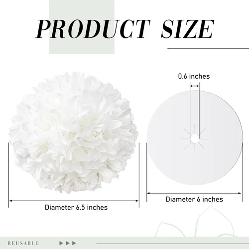 Vista 2 de Zeyune 5 juegos de flores de mamá de 6.5 pulgadas con respaldo blanco