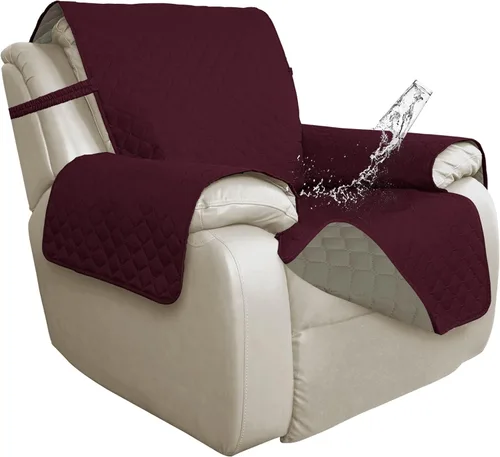 Vista 8 de ISSUNTEX Fundas de sofá de dos plazas con doble protección 100% impermeables para sala de estar, fundas para sofá de 2 cojines, protector de muebles