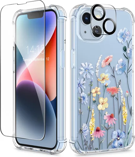 Vista 8 de GVIEWIN - Funda para iPhone 11 con protector de pantalla + protector de lente de cámara, cubierta protectora transparente suave de poliuretano