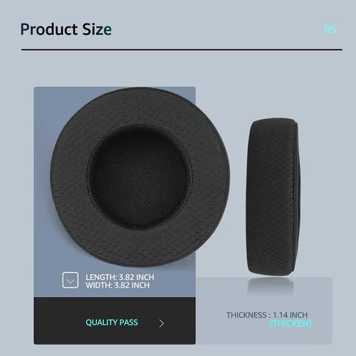 Vista 6 de Almohadillas de repuesto de tela para auriculares Corsair Virtuoso Gaming – Tela suave y almohadillas de espuma viscoelástica para Virtuoso RGB, XT