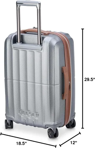 Vista 10 de DELSEY PARIS Carrousel Hardside - Equipaje expandible con ruedas giratorias, platino, juego de 2 piezas (2128)