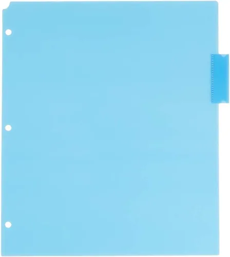 Vista 6 de JAM PAPER Separadores de Índice de Plástico de 5 Pestañas - 9 3/4 x 11 1/2 pulgadas - Multicolor Surtido - 5 Separadores con Pestañas/Paquete