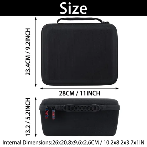 Vista 4 de khanka Funda rígida de transporte para Meta Quest 3Oculus Meta Quest 3s Caja de almacenamiento de viaje EVA a prueba de golpes compatible