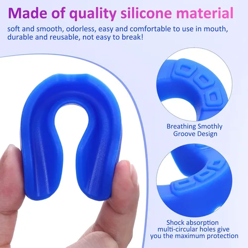 Vista 4 de Boao Paquete de 17 protectores bucales para niños y jóvenes, para deportes, niños y niñas, con funda para fútbol, lacrosse, baloncesto, boxeo