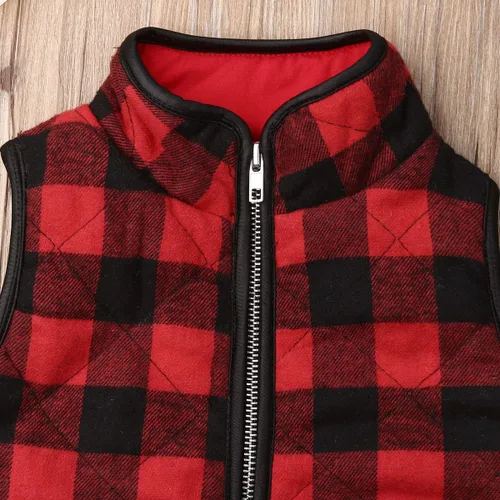 Vista 5 de Chaleco para bebé niña y niño, ropa de otoño e invierno, chaleco de sherpa, sin mangas, chaqueta para niños