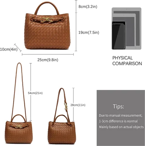 Vista 2 de Woven Hobo Bags for Women Tote Bag, Woven Leather Shoulder Crossbody Bag Satchel Bag Woven Handbag Purses