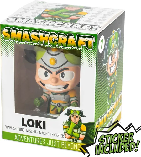 Vista 2 de Loki - Figura coleccionable en caja de resina pintada de 4 pulgadas, color verde limón