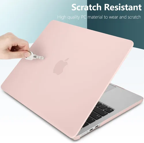 Vista 4 de TWOLSKOO Compatible con funda para MacBook Air M4 de 15 pulgadas versión 2025-2023 M4 A3241 M3 A3114 M2 A2941, carcasa rígida de plástico y Tiza