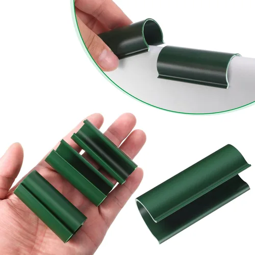 Vista 2 de Jetec 32 clips de tubería de PVC abrazaderas para cubierta de piscina para piscinas sobre el suelo, invernaderos, cubiertas de hileras, jardín