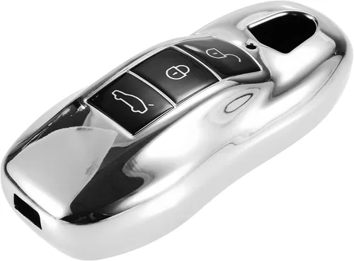 Vista 9 de Funda protectora para llavero de automóvil con control remoto de 3 botones, compatible con Porsche Cayenne Panamera 2011-2017, protección completa