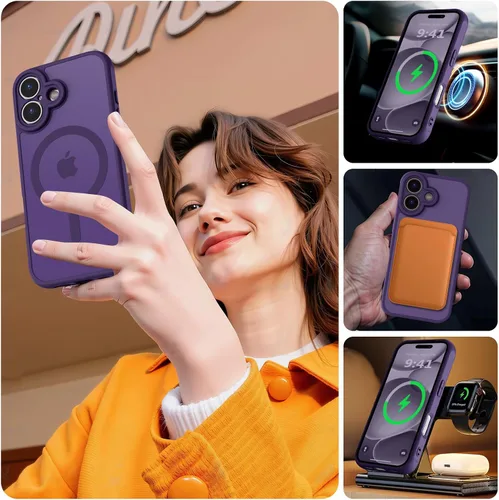 Vista 106 de MOCCA - Funda magnética resistente para iPhone XR de 6.1 pulgadas, compatible con MagSafe, funda con protección contra caídas de grado militar