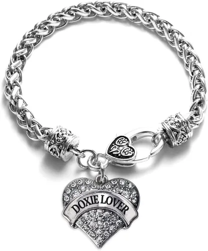 Vista 97 de Inspired Silver - Pulsera de plata con dije de corazón pavé con joyas de circonita cúbica
