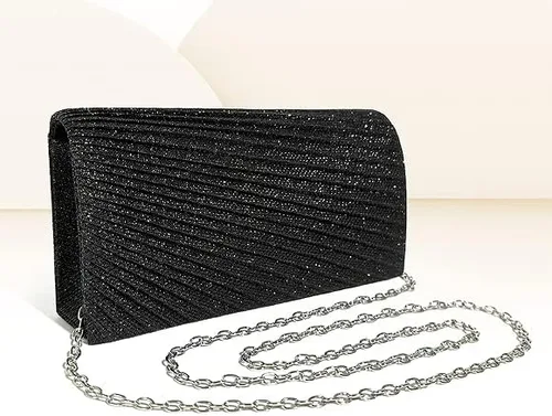 Vista 3 de wydzrt Bolso de noche para mujer, bolso de mano brillante de los años 20, cola de pavo real, formal, boda, fiesta, cóctel, fiesta, un hombro, bolso