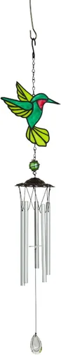 Vista 7 de Red Carpet Studios Windchime - Campanilla de viento de imitación con cuentas de vidrio y cristal prismático, 29 pulgadas de largo, abejorro