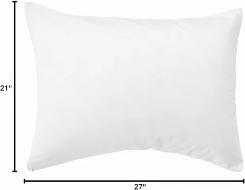 Vista 7 de National Allergy Premium Protector de almohada con cierre de 100% algodón - Tamaño estándar - Blanco - 300 hilos - Funda de almohada hipoalergénica