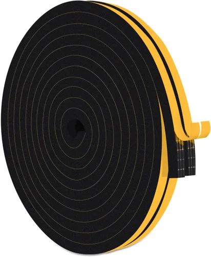 Vista 20 de Square Foam Weather Stripping for RV Doors & Extra Large Gaps 1x1In Sellos puertas de remolque, cámper y garaje, bloquea insectos, corrientes