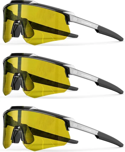 Vista 10 de Lentes de sol deportivos polarizados para hombres y mujeres, lentes UV400 de una sola pieza, para béisbol, correr, ciclismo, pesca