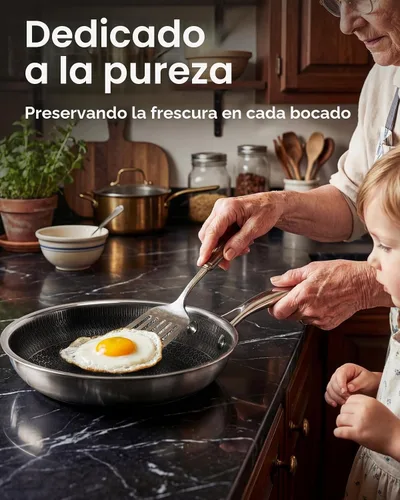 Vista 8 de USELUCK - Sartenes híbridos antiadherentes con tapa de vidrio, sartén de 10 pulgadas.