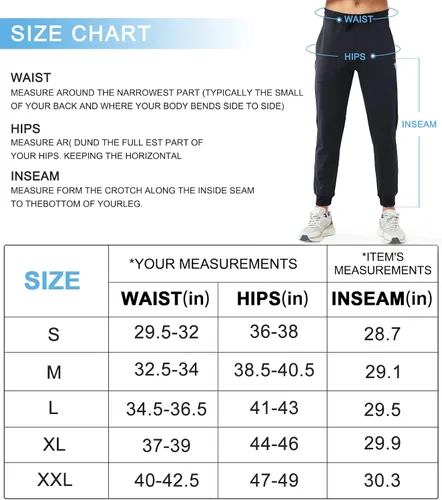 Vista 7 de MYTREKALLY Mens Jogger Pants with Zipper Pockets Golf Pant Workout Gym Pants Jogging Pant for Men Athletic Training Track