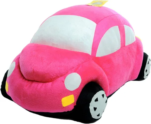 Vista 2 de AngelGift Lindo modelo de coche de escarabajo decorativo cojín cojín peluche juguetes (azul, 13.8 in)