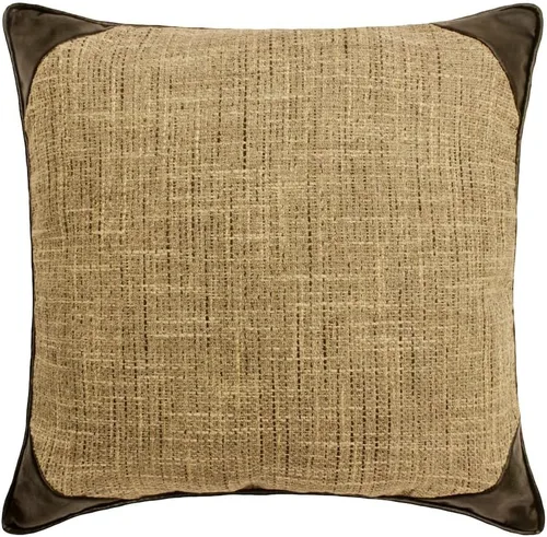 Vista 10 de The HomeCentric Funda de almohada decorativa marrón de 12 x 12 pulgadas, fundas de almohada de piel sintética con textura y almohadas sólidas