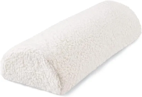 Vista 3 de Collections Etc Almohada para reposapiés de sofá cubierta de sherpa
