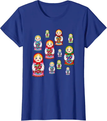 Vista 9 de Rusia - Camiseta de juguete retro para niños, diseño de muñecas rusas