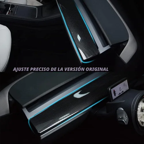 Vista 4 de KKTR-CAR Cubierta de tablero y cubierta de panel de reposabrazos interior de la puerta delantera, compatible con Tesla Model 3 2021-2023 Model Y