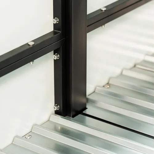 Vista 9 de Cama de jardín elevada con ruedas, macetas elevadas de grano de madera de metal de 2 x 4 pies con patas y estante de almacenamiento para patio
