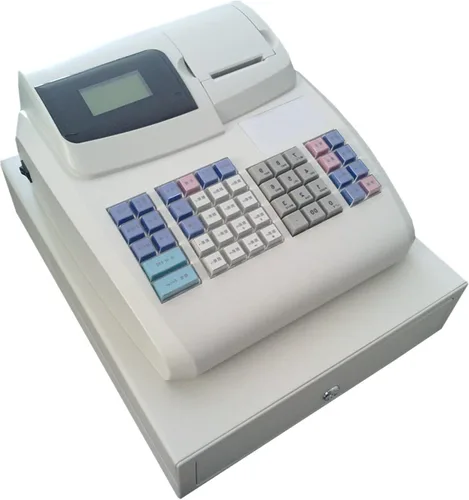 Vista 9 de Caja registradora electrónica con 6 pantallas LED digitales para pequeñas empresas, minoristas, supermercados, cajas registradoras con cajón y Negro