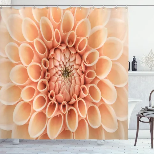 Vista 57 de set de cortina para baño decorativa de tela de poliéster con ganchos
