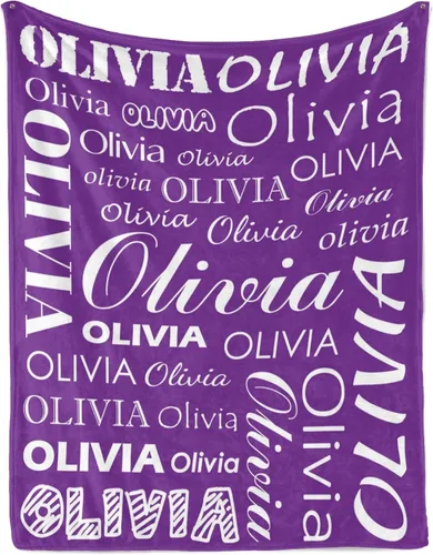 Vista 11 de Manta personalizada con nombre para niños y adultos, manta de franela personalizada con nombre