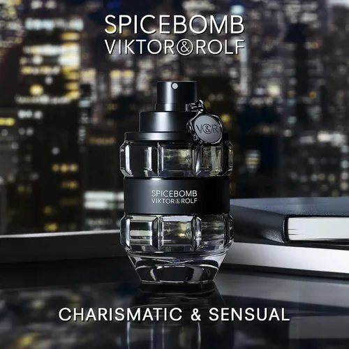 Vista 3 de Viktor&Rolf - Spicebomb Eau de Toilette - Madera y Especias - Colonia para Hombre - Con Notas de Cítricos y Tabaco Fragrance with Cinnamon, Black