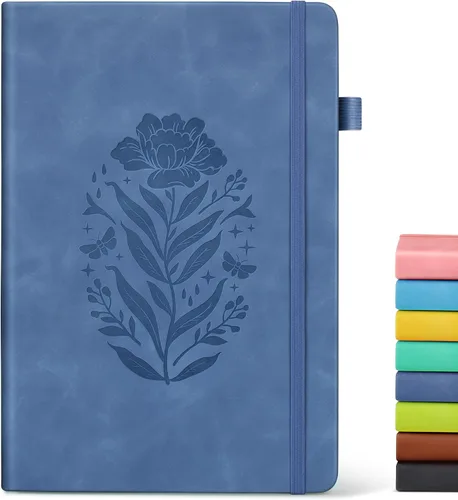 Vista 8 de Cuaderno de diario con líneas para mujeres, A5 de tapa dura de cuero rosa para escribir, 200 páginas, diario de viaje diario, cuaderno grueso