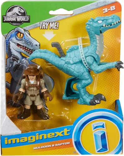 Vista 5 de Fisher-Price Imaginext Jurassic World, Muldoon y Raptor