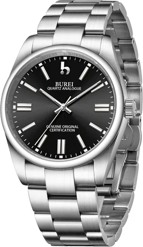 Vista 2 de BUREI Couple Watch for Men and Women Dress Minimalist Stainless Steel Watches Waterproof Fashion Watches