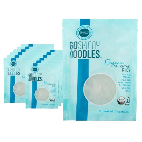 Vista 10 de GoSkinny Noodles Angel Hair (paquete de 6), Shirataki y Konjac orgánico, bajo en carbohidratos, bajo en calorías, sin gluten, vegano, keto, paleo