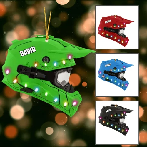Vista 20 de Zapatos de motos de nieve personalizados personalizados adorno de Navidad de acrílico para amantes de motos de nieve (SM 1)