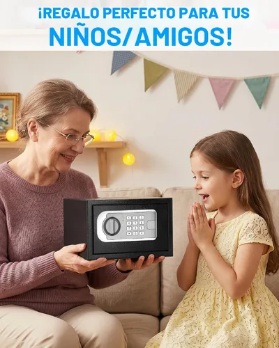 Vista 8 de [Mejorada] Cajas fuertes pequeñas para dormitorio en casa, mini caja fuerte