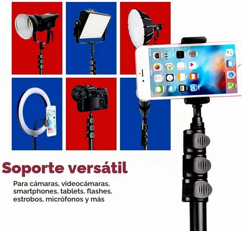 Vista 4 de Vidpro ST-90 VentureMaxx - Soporte ajustable profesional de 90 pulgadas, trípode ligero compatible con cámaras, videocámaras, teléfonos