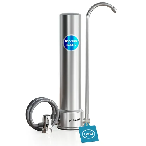 Vista 10 de Frizzlife Sistema de filtro de agua de encimera DS99, filtro de agua de acero inoxidable de 8 etapas certificado NSF 42 y 372 para grifo