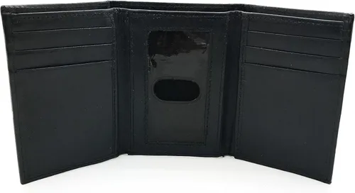 Vista 3 de Billetera de cuero genuino Trifold para hombre - bloqueo RFID
